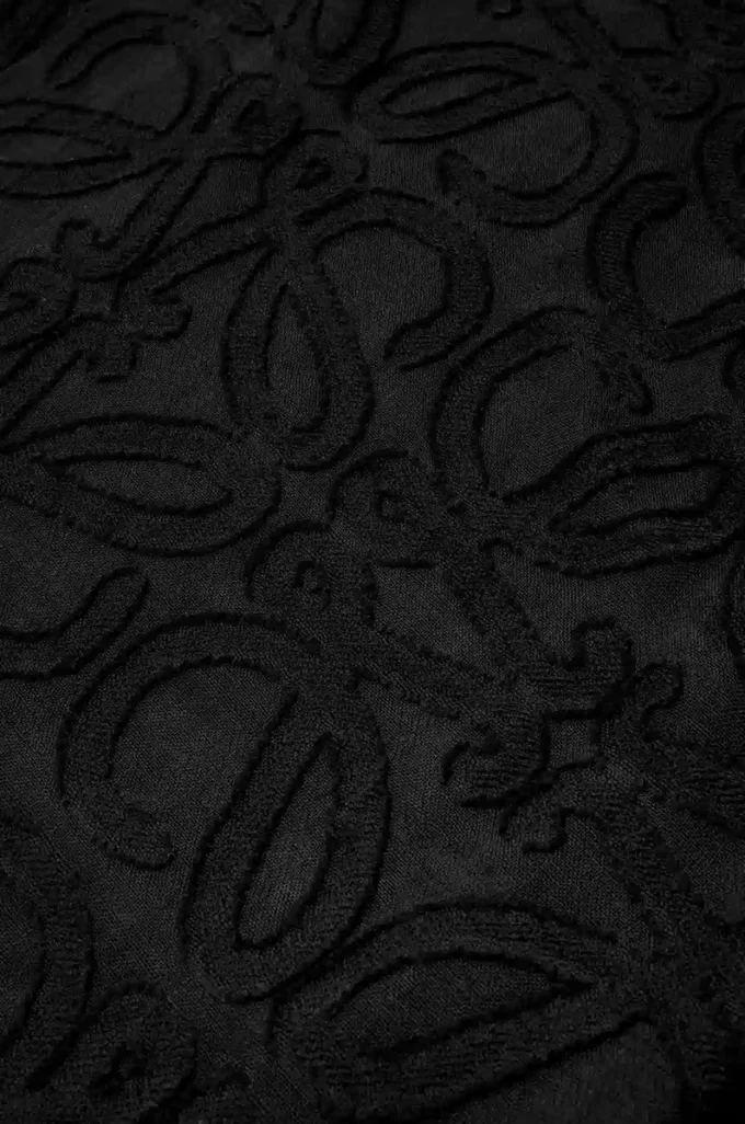 Scarf in wool and silk Black Scarf in wool and silk Black