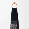 Scarf in wool blend Navy/Multicolor Scarf in wool blend Navy/Multicolor