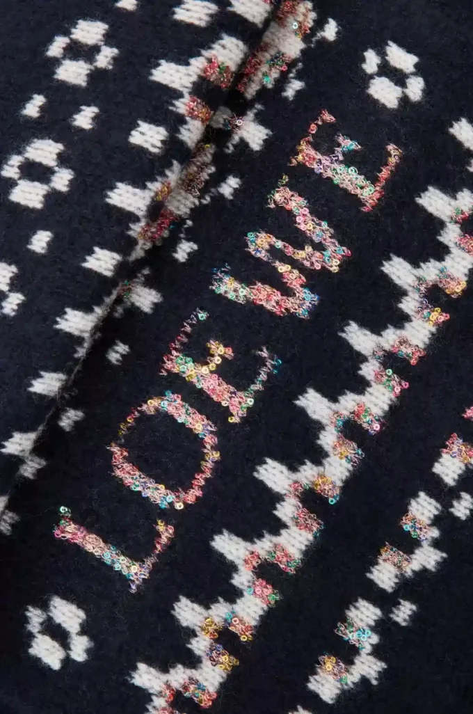 Scarf in wool blend Navy/Multicolor Scarf in wool blend Navy/Multicolor