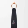 Scarf in wool, silk and alpaca blend Black Melange Scarf in wool, silk and alpaca blend Black Melange