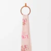 Scarf in wool, silk and cashmere blend Pink Multitone Scarf in wool, silk and cashmere blend Pink Multitone