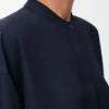 Scarf shirt in silk Navy Blue Scarf shirt in silk Navy Blue