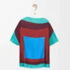 Scarf top in silk Green/Red/Multicolor Scarf top in silk Green/Red/Multicolor