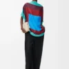 Scarf top in silk Green/Red/Multicolor Scarf top in silk Green/Red/Multicolor