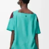 Scarf top in silk Green/Red/Multicolor Scarf top in silk Green/Red/Multicolor
