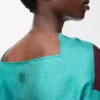 Scarf top in silk Green/Red/Multicolor Scarf top in silk Green/Red/Multicolor