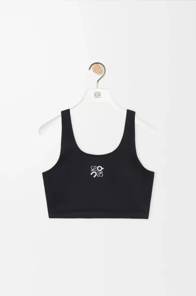 Seamless bra in technical jersey Black Seamless bra in technical jersey Black