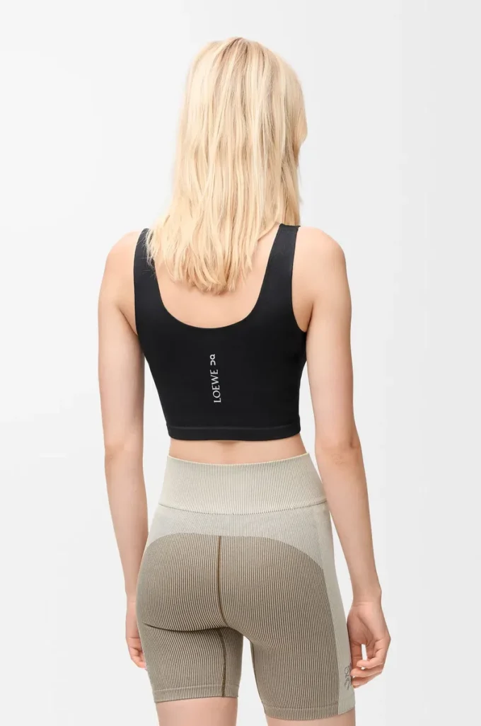 Seamless bra in technical jersey Black Seamless bra in technical jersey Black