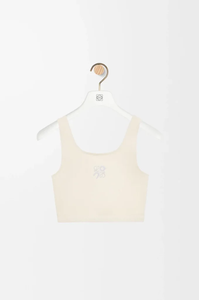 Seamless bra in technical jersey Ivory Seamless bra in technical jersey Ivory
