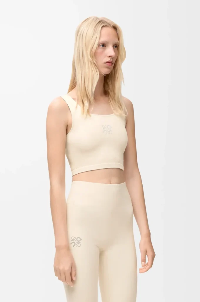 Seamless bra in technical jersey Ivory Seamless bra in technical jersey Ivory