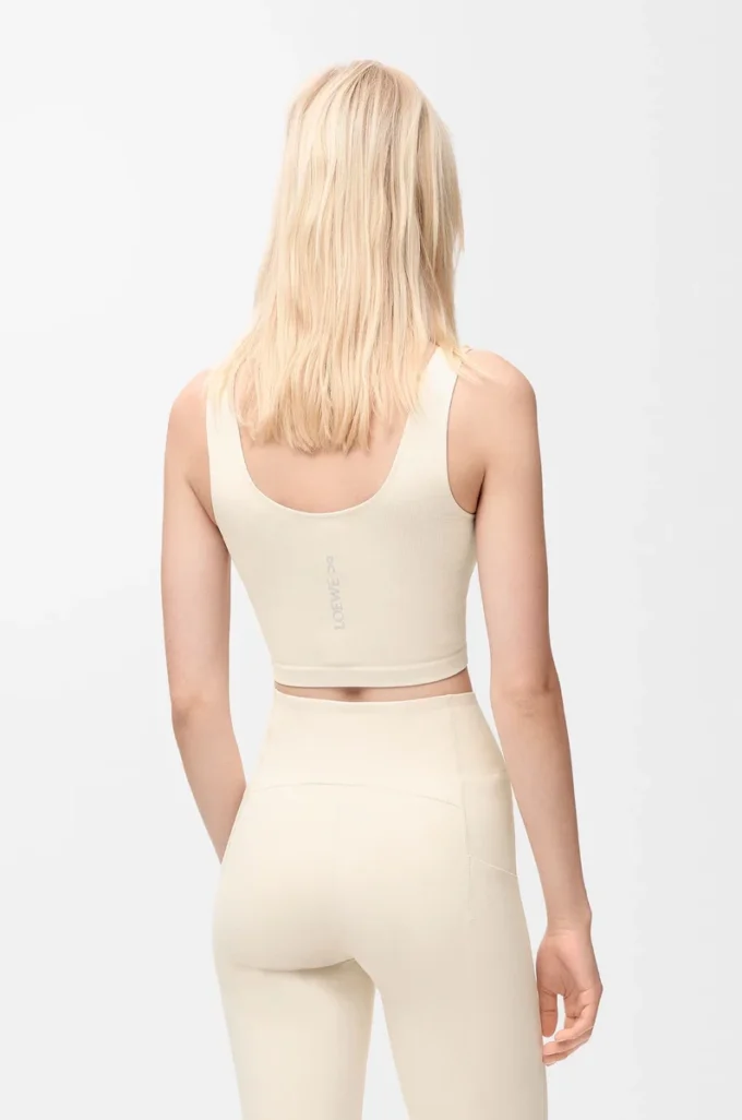 Seamless bra in technical jersey Ivory Seamless bra in technical jersey Ivory