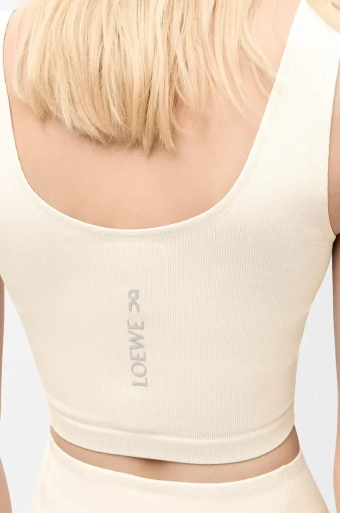Seamless bra in technical jersey Ivory Seamless bra in technical jersey Ivory