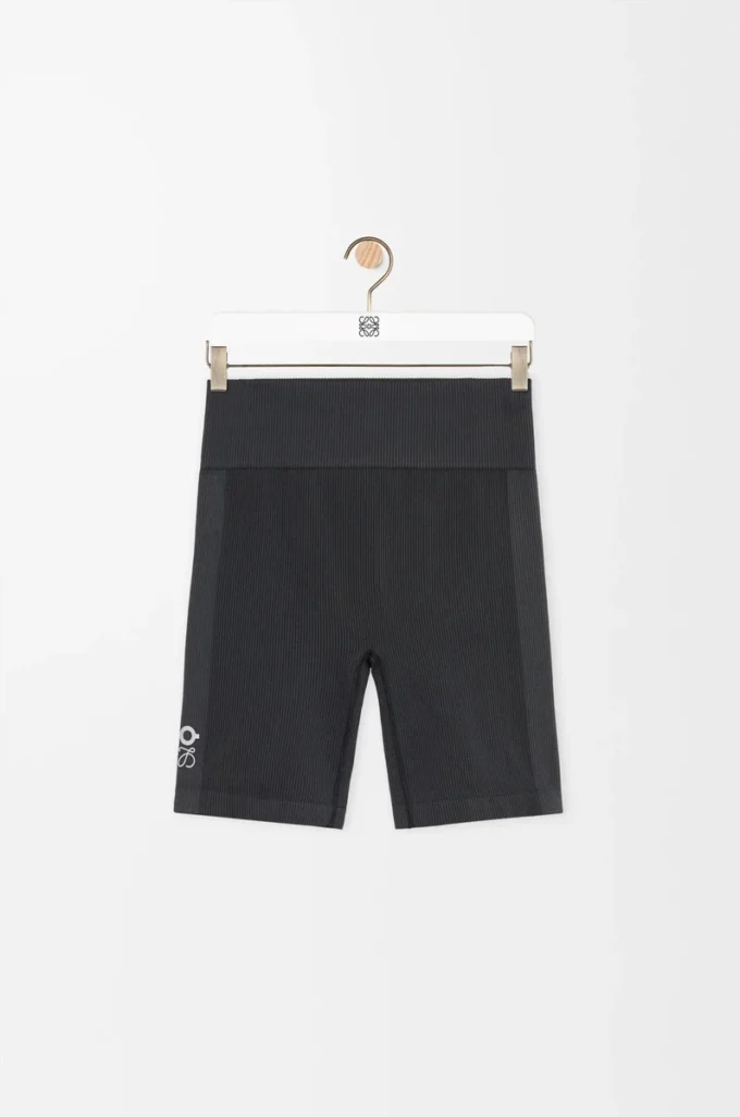 Seamless shorts in technical jersey Black