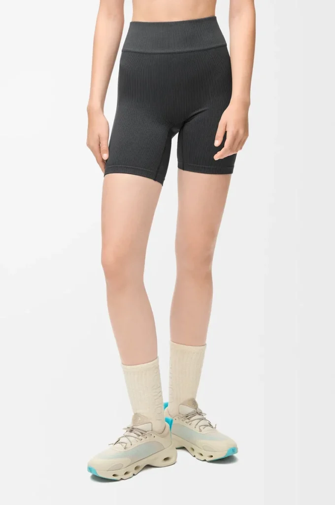 Seamless shorts in technical jersey Black