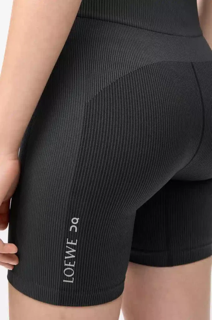 Seamless shorts in technical jersey Black