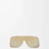 Shield Mask sunglasses Gold