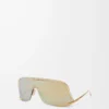 Shield Mask sunglasses Gold