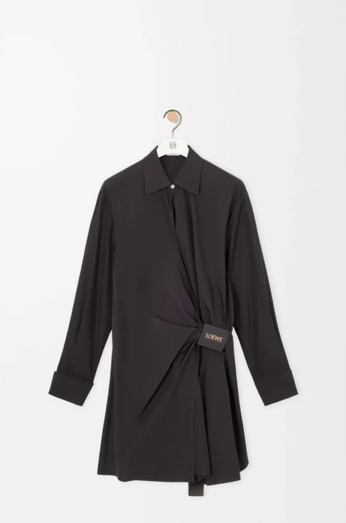 Shirt dress in cotton Black Shirt dress in cotton Black