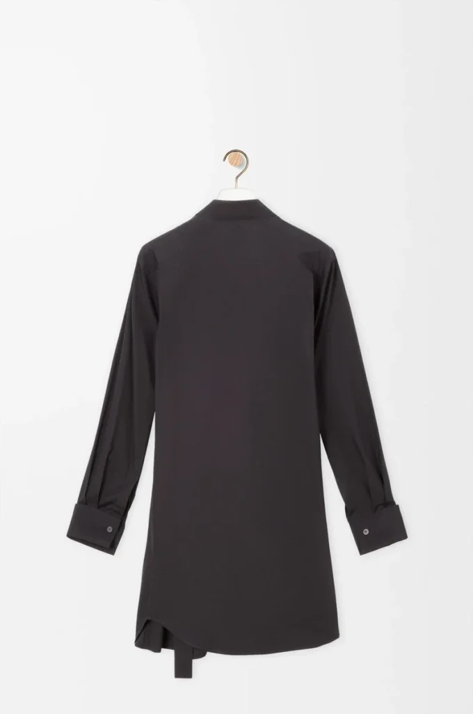 Shirt dress in cotton Black Shirt dress in cotton Black