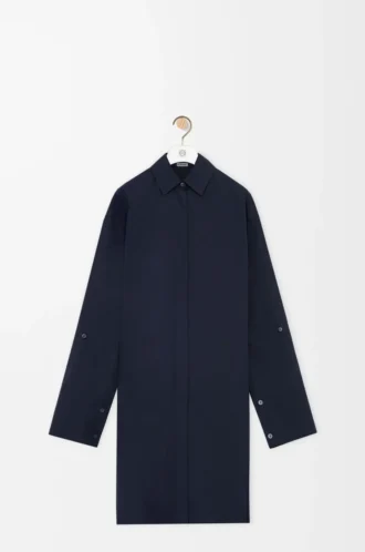 Shirt dress in cotton Navy Blue