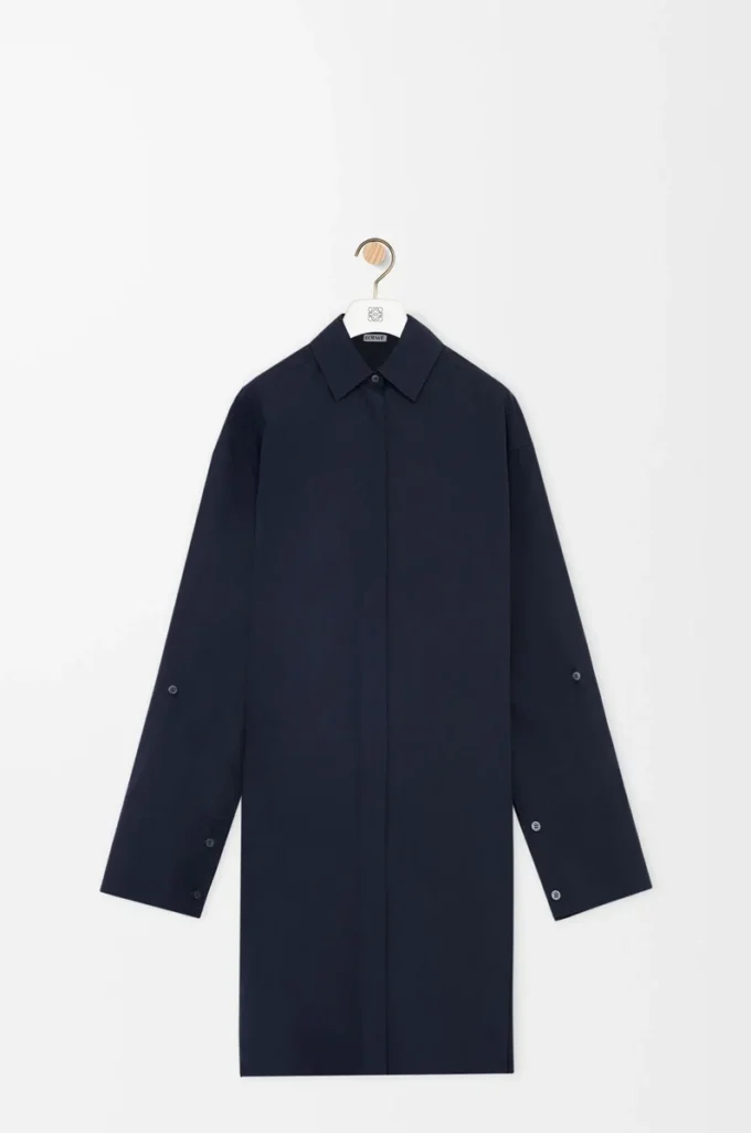 Shirt dress in cotton Navy Blue Shirt dress in cotton Navy Blue