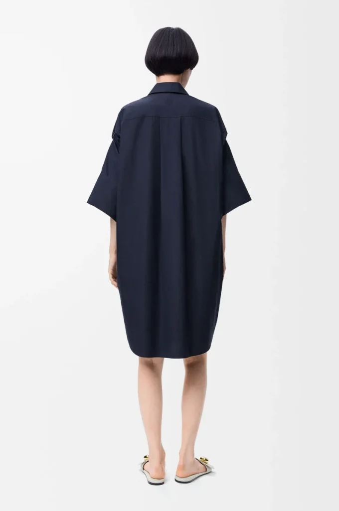 Shirt dress in cotton Navy Blue Shirt dress in cotton Navy Blue