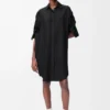 Shirt dress in silk Black Shirt dress in silk Black