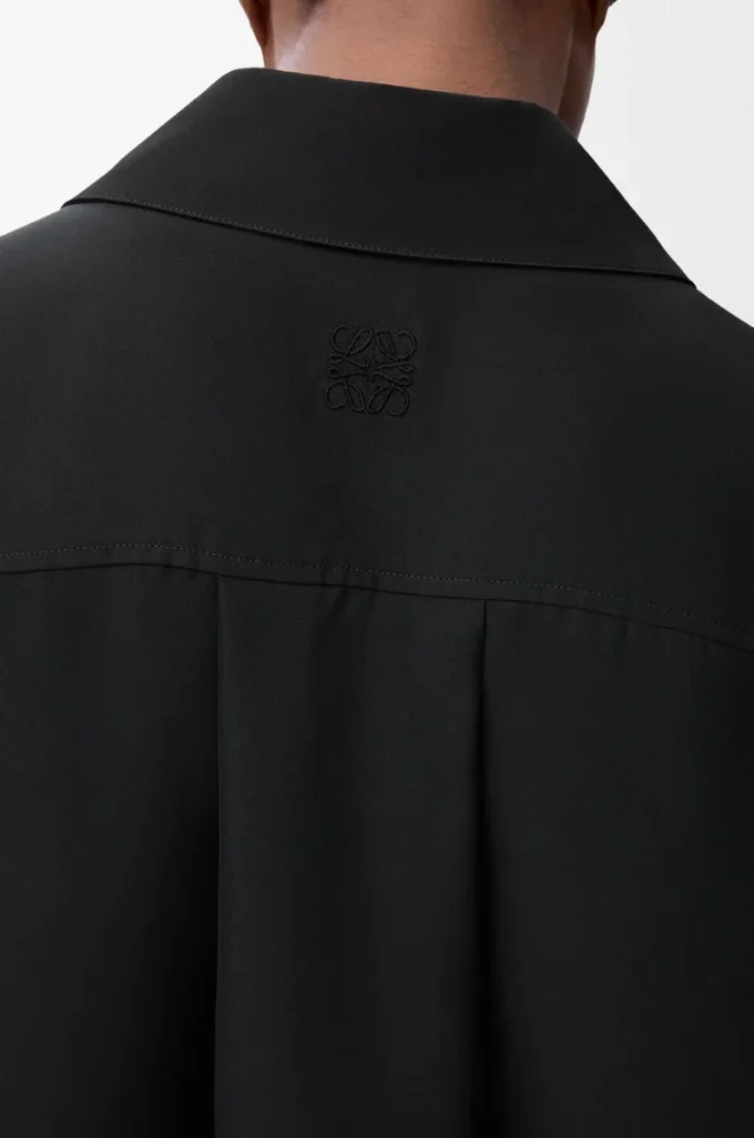 Shirt dress in silk Black Shirt dress in silk Black