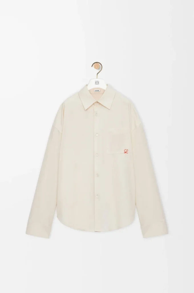 Shirt in cotton Ecru Shirt in cotton Ecru