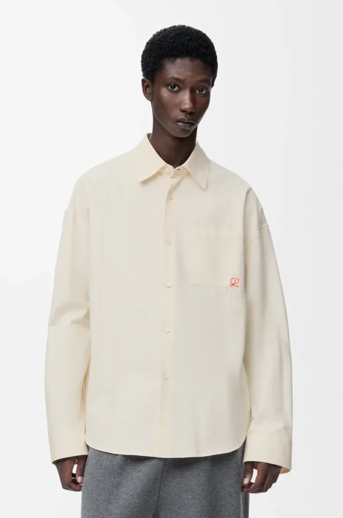 Shirt in cotton Ecru Shirt in cotton Ecru