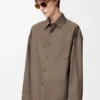 Shirt in cotton Khaki Brown
