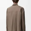 Shirt in cotton Khaki Brown