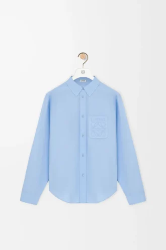Shirt in cotton Light Blue
