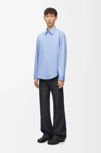 Shirt in cotton Light Blue