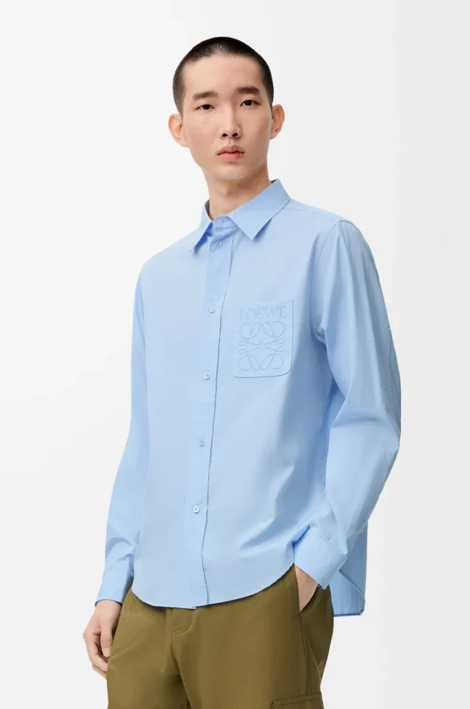 Shirt in cotton Light Blue Shirt in cotton Light Blue