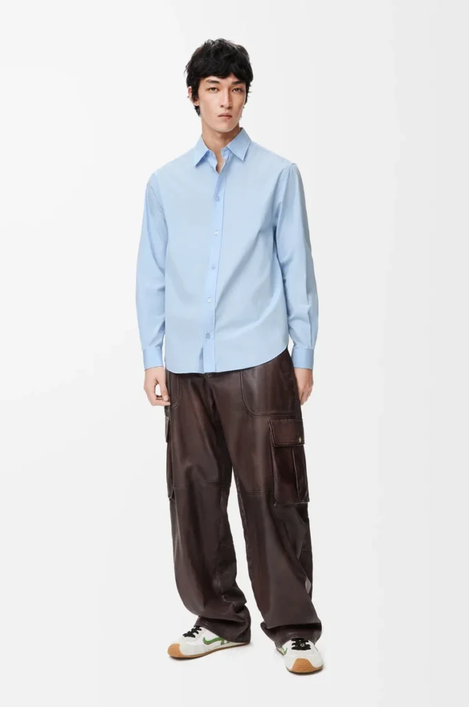 Shirt in cotton Light Blue Shirt in cotton Light Blue