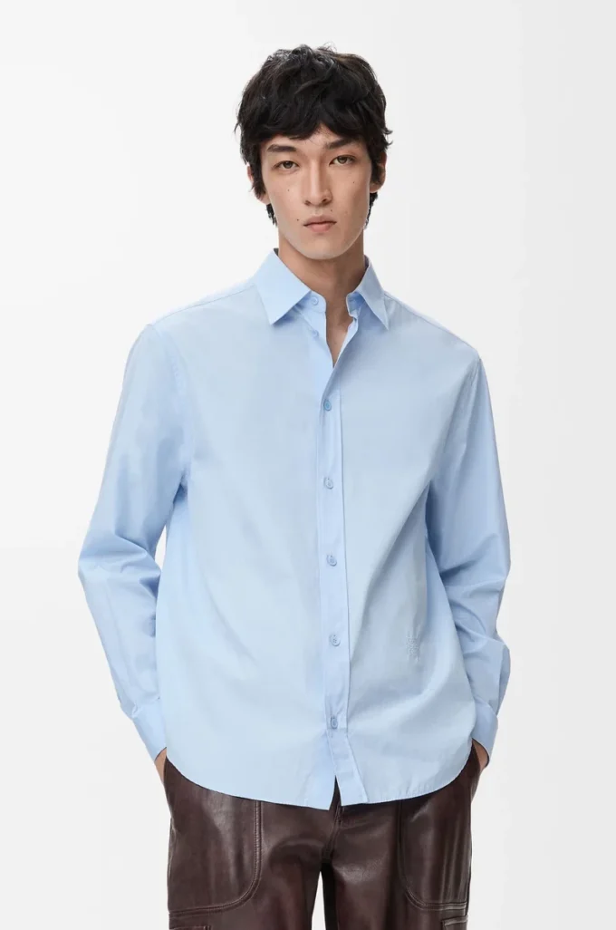 Shirt in cotton Light Blue Shirt in cotton Light Blue