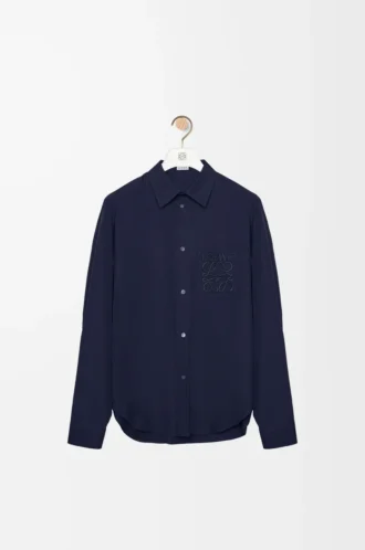 Shirt in cotton Navy Blue Shirt in cotton Navy Blue