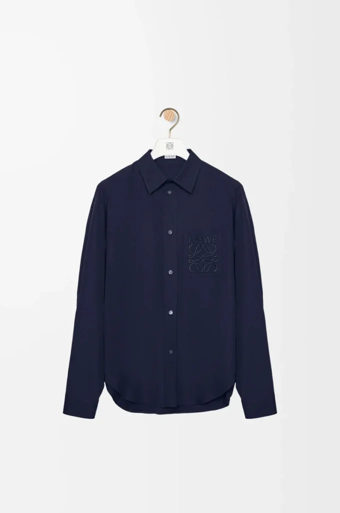 Shirt in cotton Navy Blue Shirt in cotton Navy Blue