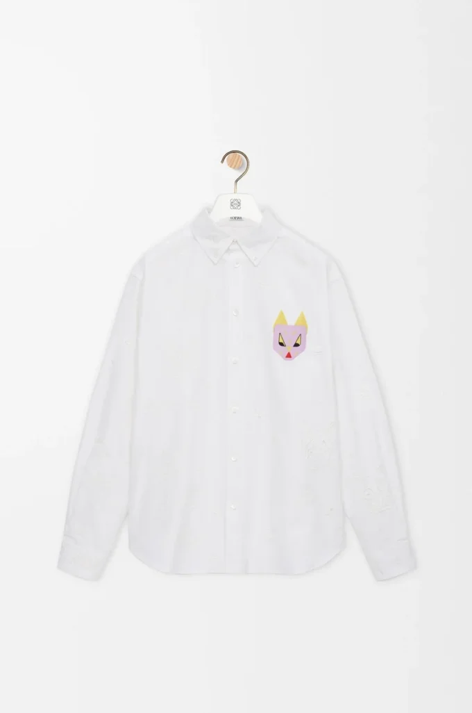 Shirt in cotton White/Multicolor