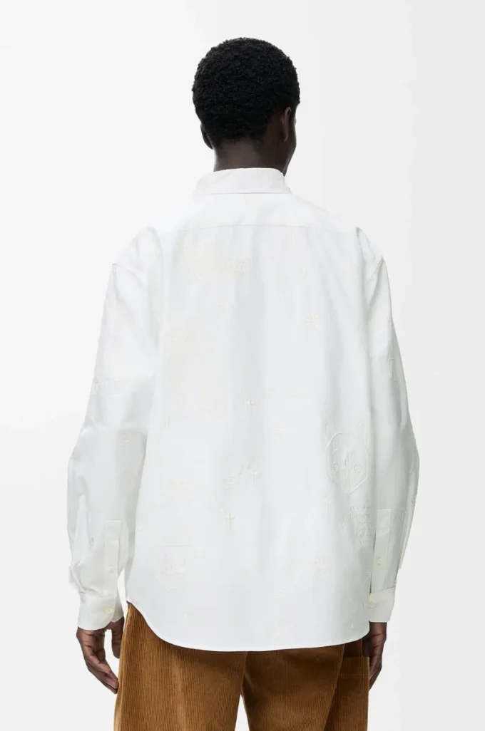 Shirt in cotton White/Multicolor