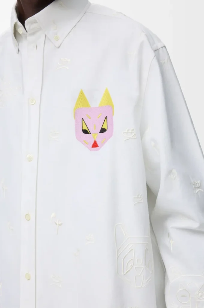 Shirt in cotton White/Multicolor