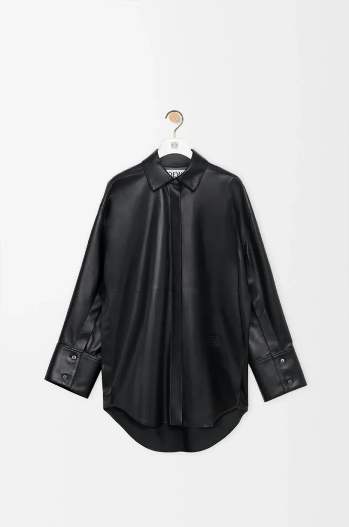 Shirt in nappa lambskin Black Shirt in nappa lambskin Black