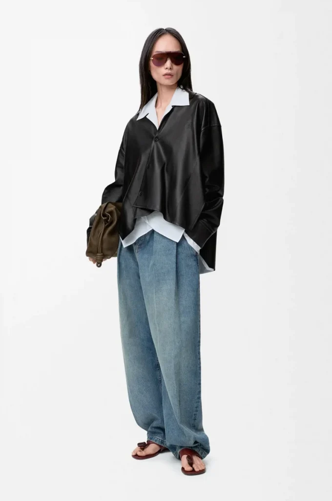 Shirt in nappa lambskin Black Shirt in nappa lambskin Black