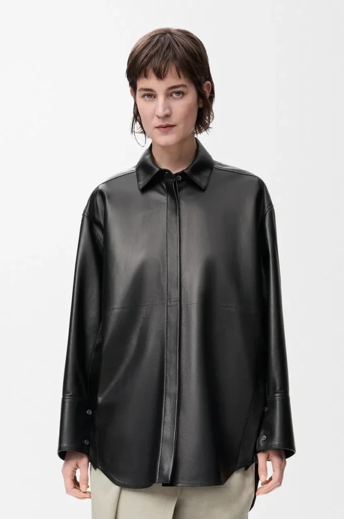 Shirt in nappa lambskin Black Shirt in nappa lambskin Black
