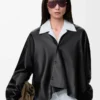 Shirt in nappa lambskin Black Shirt in nappa lambskin Black