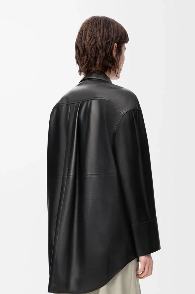 Shirt in nappa lambskin Black Shirt in nappa lambskin Black