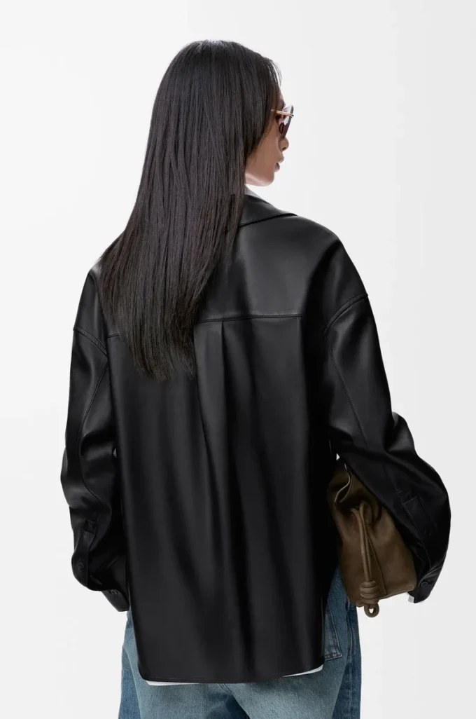 Shirt in nappa lambskin Black Shirt in nappa lambskin Black