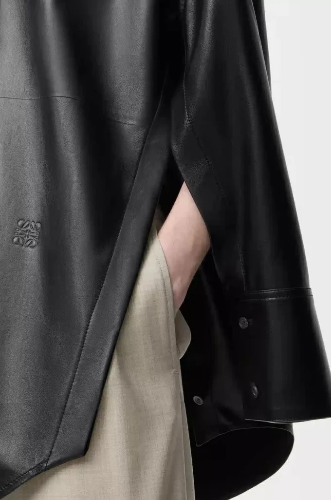 Shirt in nappa lambskin Black Shirt in nappa lambskin Black