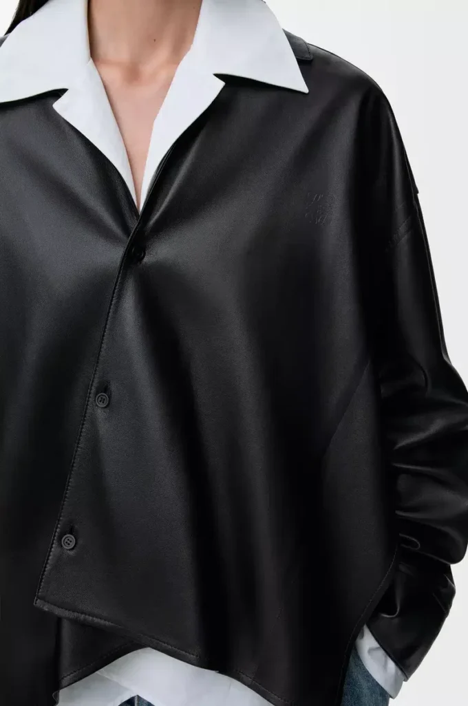 Shirt in nappa lambskin Black Shirt in nappa lambskin Black